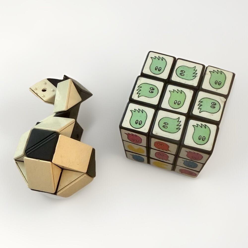 Vintage 1980’s Rubics Cube LOT SNAKE & PAC MAN 3517-30